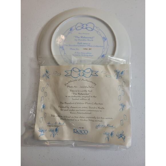 Reco 1988 "The Rehearsal" by Sandra Kuck Plate 9.5" w/ COA & Box #1092BC - Picture 7 of 16